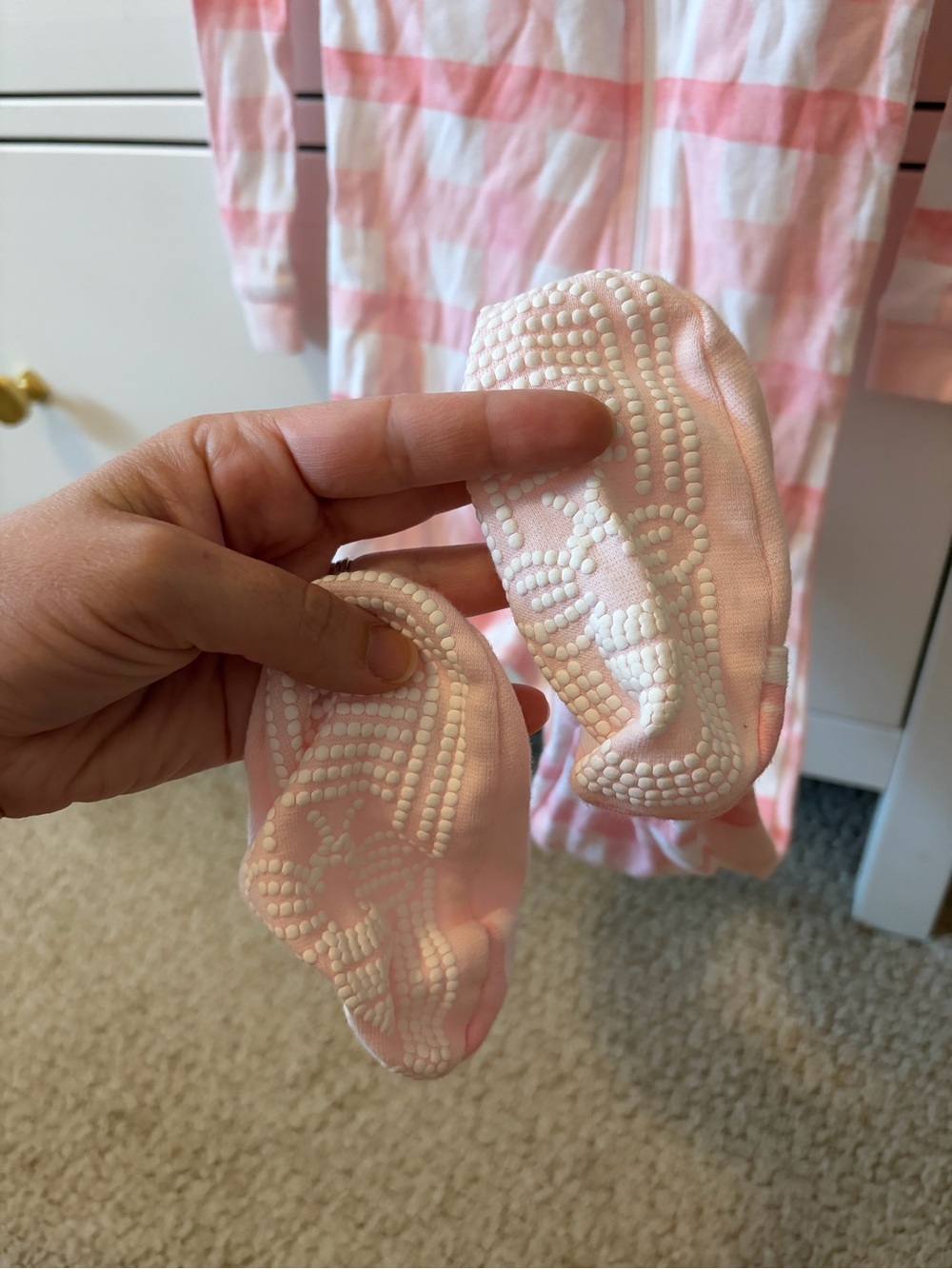 Burt’s Bees Baby Watercolor Plaid Zip Footie 24 Months - Picture 5 of 5